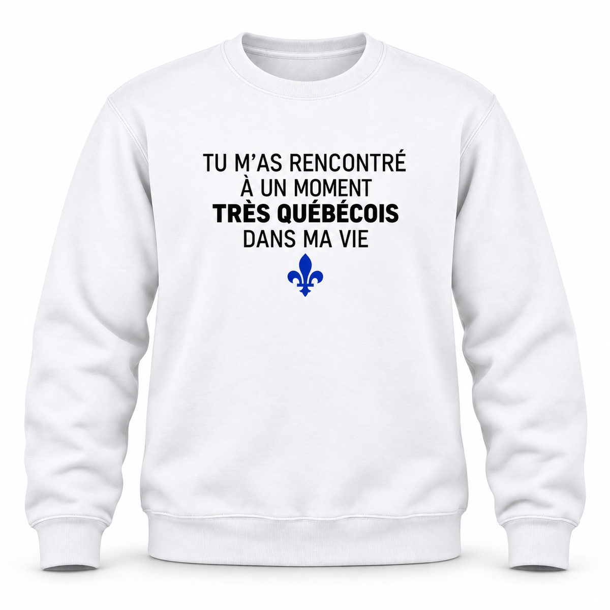 Le Très Québécois — Crewneck Blanc